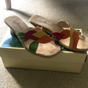 Annie sandals with rich summer colors